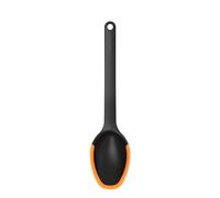 Fiskars wooden spoon, length: 29 cm, plastic/silicone, functional shape, black/orange, 1027299