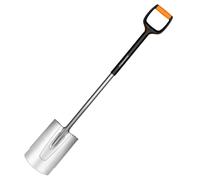 Fiskars Xact Edging & Planting Spade Large, Length: 120 cm, Steel blade/fibreglass reinforced plastic handle, Black/Orange, Size: L, 1003681