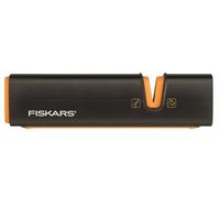 Fiskars XSharp Axe and Knife Sharpener, Ceramic sharpening stone/Fiberglass reinforced plastic case, Black/Orange, 1000601