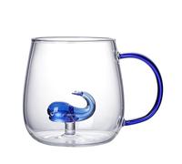fiskenet Animal Mug clear glass coffee mugs Cups for hot beverages 1pc 400ml