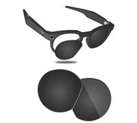 Fiskr Polarized Lenses Replacement Compatible with Oakley Meta HSTN OW8002 51mm Sunglasses, Impact Resistant & Perfect Fit - Classic Black