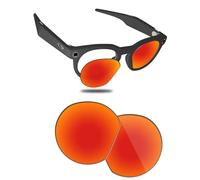 Fiskr Polarized Lenses Replacement Compatible with Oakley Meta HSTN OW8002 51mm Sunglasses, Impact Resistant & Perfect Fit - Fire Red