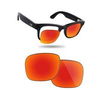 Fiskr Polarized Lenses Replacement Compatible with Ray-Ban Meta Wayfarer RW4012 (Gen 2) 50mm AI Glasses, Impact Resistant & Perfect Fit - Fire Red