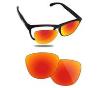 Fiskr Replacement Lenses Compatible with Oakley Frogskins Range XL OO9503 58mm Sunglasses, Impact Resistant & Perfect Fit, Fire Red, One Size