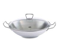 Fissler 06 823 35 001 Kunming Wok 35 cm with Glass Lid Induction