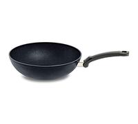 Fissler Adamant/Aluminium Wok, Asian Pan (Diameter 28 cm) Coated, Non-Stick, High Rim, Scratch-Resistant, All Hob Types - Induction, Black