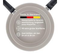 Fissler Ceratal Comfort Frying Pan Set / 2-Piece Aluminium Pan, Ceramic-Coated (24 + 28 cm) Ceramic Frying Pan Non-Stick - Induction [Exclusive on Amazon]