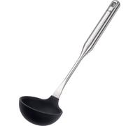 Fissler Essential/Silicone Soup Ladle with Stainless Steel Handle (38 cm) Gravy Boat Ladle with Hanging Loop Dishwasher Safe