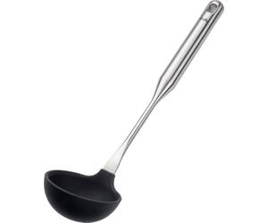 Fissler Essential/Silicone Soup Ladle with Stainless Steel Handle (38 cm) Gravy Boat Ladle with Hanging Loop Dishwasher Safe