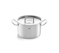 Fissler Original Professional Collection Stainless Steel Saucepan Diameter 24 cm 6.3 litres with Metal Lid, Interior Scale - Induction, 084-128-24-000/0
