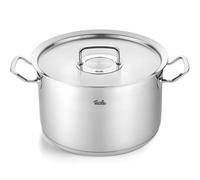 Fissler Original Professional Collection Stainless Steel Saucepan Diameter 28 cm 10.0 litres with Metal Lid, Interior Scale - Induction 084-128-28-000/0