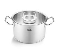 Fissler Original Profi Collection/Stainless Steel Cooking Pot (Diameter 24 cm, 6.3L) Pots with Glass Lid - Induction