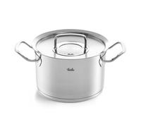 Fissler Original Profi Collection/Stainless Steel Saucepan (Ø 20 cm, 3.9L) Pots with Metal Lid, Internal Scaling - Induction