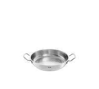 Fissler Original-Profi Collection Stainless Steel Serving Pan Diameter 28 cm 3.0 litres Round Roasting Dish High Rim Uncoated Induction,Silver,084-388-28-100/0