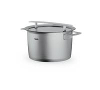 Fissler Phi Collection High Cooking Pot (24 cm, 6.5 L) with Glass Lid - Extra Large Stainless Steel Pot Suitable for Induction Cookers Energy Saving Premium Quality Made in Germany