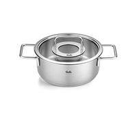 Fissler Pure Collection/Stainless Steel Stewing Pot (Diameter 20 cm, 2.4 L) Pots with Metal Lid, Inner Scale - Induction