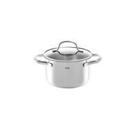 Fissler San Francisco Stainless Steel Saucepan 1.9 L Diameter 16 cm Cooking Pot with Glass Lid Pouring Rim Measuring Scale Induction