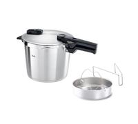 Fissler Vitaquick Premium/Pressure Cooker (6 L, Diameter 22 cm) with Insert, Stainless Steel Pressure Cooker, 2 Cooking Levels, Made in Germany, Induction