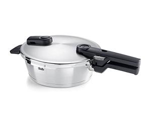Fissler Vitaquick Premium/Pressure Frying Pan (2.5 L, Diameter 22 cm) Stainless Steel Pressure Cooker, 2 Cooking Levels, Made in Germany, Induction