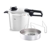 Fissler Vitavit Premium Pressure Cooker 6 L Diameter 22 cm Stainless Steel Steamer 4 Cooking Levels Including Insert Induction,Silver,622-412-06-070/0