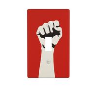 Fist Raised On A Red Light Switch Cover Decorative Single Toggle 1 Gang Wall Plate for Kitchen Farmhouse Bedroom Bathroom Art Decor