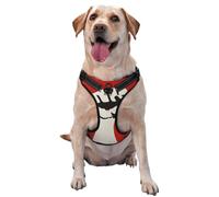 Fist Raised On Red No Pull Dog Harness Adjustable Reflective Oxford Easy Control Medium Large Dog Harness