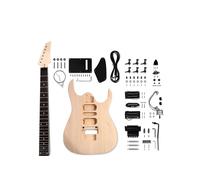 Fistrock DIY Electric Guitar Kit Beginner Kit 6 String Right Handed with Basswood Body Hard Maple Neck Poplar Laminated Fingerboard Chrome Hardware Build Your Own Guitar JS Series.