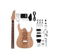 Fistrock DIY Electric Guitar Kit Beginner Kit 6 String Right Handed with Mahogany Body Mahogany Neck Rosewood Fingerboard Black Hardware Build Your Own Guitar JS Series.