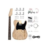 Fistrock DIY Electric Guitar Kit Beginner Kit TL Style 6 String Right Handed Basswood Body with Ash Burl Top Hard Maple Neck Rosewood Fingerboard Chrome Hardware Build Your Own Guitar.