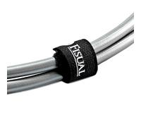 FISUAL Chunky Reuseable Hook & Loop Cable Ties - 20 Pack Black