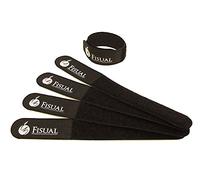 Fisual Chunky Reuseable Hook & Loop Cable Ties Wraps (100 Pack, Black)