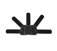 FISUAL Chunky Reuseable Hook & Loop Cable Ties Wraps (Adhesive 10 Pack, Black)
