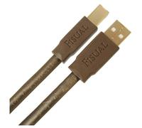 FISUAL Havana USB 2.0 Cable 1.4m | Silver-plated twisted-pair conductors, oversized 26AWG SPOFC, dual shielding minimises jitter for HD audio DACs