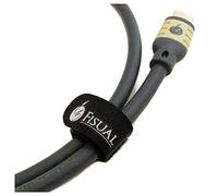 Fisual Hook & Loop Cable Ties Wraps 20 Pack Black | 150mm x 20mm ties hold 5-8 cables each, reusable hook-and-loop fastening, keeps AV setups tidy