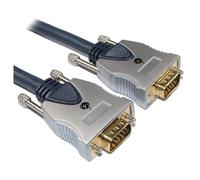 FISUAL Pearl VGA Cable 3m | 15-pin gold-plated connectors, double-screened OFC copper core, cast ingot body for PC and home cinema