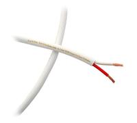 FISUAL S-Flex 2 x 1.5mm Speaker Cable Studio Grade White 1m | 99.999% oxygen-free copper conductors, soft-feel flexible PVC jacket, slim profile for skirting runs
