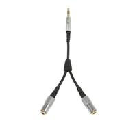 Fisual S-Flex Mini 3.5mm Jack Splitter | Lets two people listen from one source, super-soft flexible cable, gold-plated jack for a secure connection