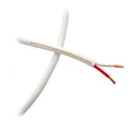 FISUAL S-Flex Studio Grade White Speaker Cable 2 x 0.75mm, 5m | 99.999% oxygen-free copper conductors, super-flex multi-strand jacket, slim profile for skirting runs
