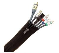 Fisual Zip Cable Tidy Wrap 30mm Diameter Black 2m