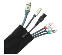 Fisual Zip Cable Tidy Wrap 50mm Diameter Black 2m