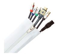Fisual Zip Cable Tidy Wrap White 50mm Diameter 2m