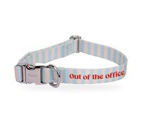 Fisura - Adjustable Pet Dog Collar “Out of the Office” - Medium & Large Dog Nylon Collar with Zinc Quick Release Buckle - 1" Wide - Pet Original Gift