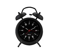 FISURA Analogue Alarm Clock, Metal, Black, Standard