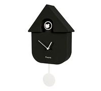 Fisura - Cuckoo clock. Wall clock. Original wall clock for gift. 3 AA batteries not included. 21,5 x 8 x 41,5. Material: ABS plastic. (Black)