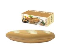 Fisura - Bread bar Plate, Original Snack Plate, Snack Plate in The Shape of a Bread bar, Porcelain Appetizer Plate with 3 compartments.