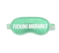 FISURA - Cooling Gel Eye mask. Hangover Eye mask. Gel mask for Puffy Eyes and Dark Circles. Cold/Warm Therapy. Includes a Storage Pouch. 18,5 cm x 9 cm (Migraines English, Green)