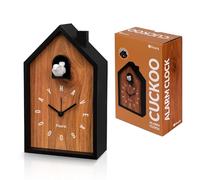 Fisura - Cuckoo Alarm Clock House Wood Original Analog Alarm Clock with Hands, Snooze Button and Light, Original Gift, 3 AA Batteries (Not Included)