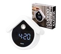 Fisura - Digital cuckoo alarm clock. Original black cuckoo design. 3 alarms, 3 brightness levels, date & temperature display. Type-C cable. 7.87 in x 6.97 in.