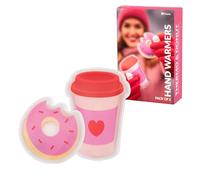 Fisura - Funny gel hand warmers “donut y termo”. Reusable mini pocket heaters for hands. Ideal for winter days, outdoor sports, festivals and chilly commutes. Set of 2.