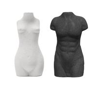 FISURA - Funny Salt and Pepper Shaker Set, Modern Black & White Bodies Design, Ceramic Cruet Set for Kitchen or Dining Table, Unique Gift for Foodies and Home Decor Lovers